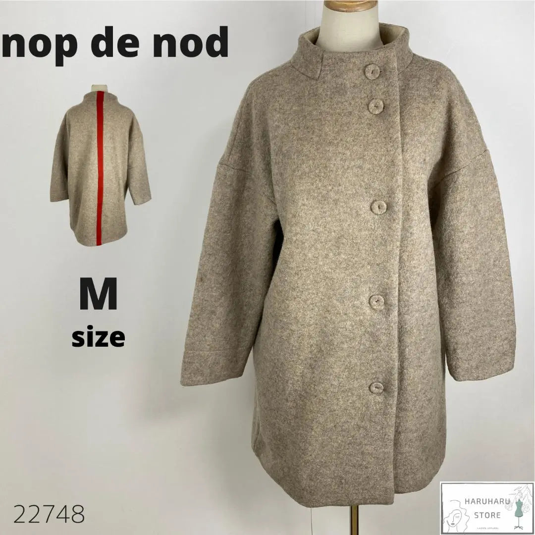 Beautiful condition nop de nod wool coat outerwear M | 美品 nop de nod ノップドゥノッド ウールコート アウター 羽織り M