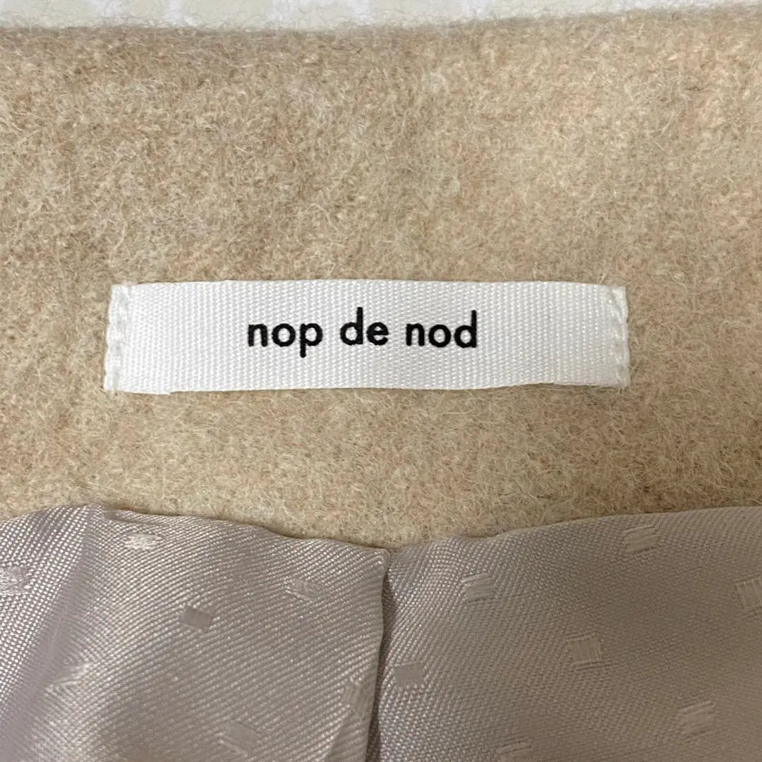 Hermoso estado abrigo de lana nop de nod prendas de vestir exteriores M | 美品 nop de nod ノップドゥノッド ウールコート アウター 羽織り M