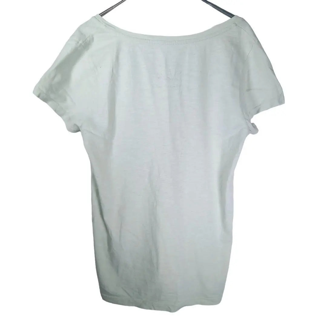 Camiseta de mujer Spic &amp; Span Noble de color verde claro con cuello barco fabricada en Estados Unidos