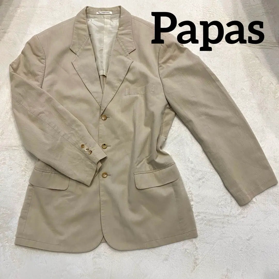 [Buen estado] Chaqueta a medida con dobladillo Papas Manield | 【美品】Papas パパス マニエールドヘミング テーラードジャケット