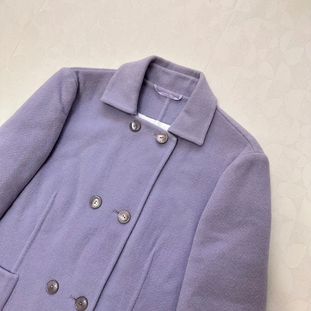 MaxMara White Tag Short Coat Angora Wool Lavender Size 40