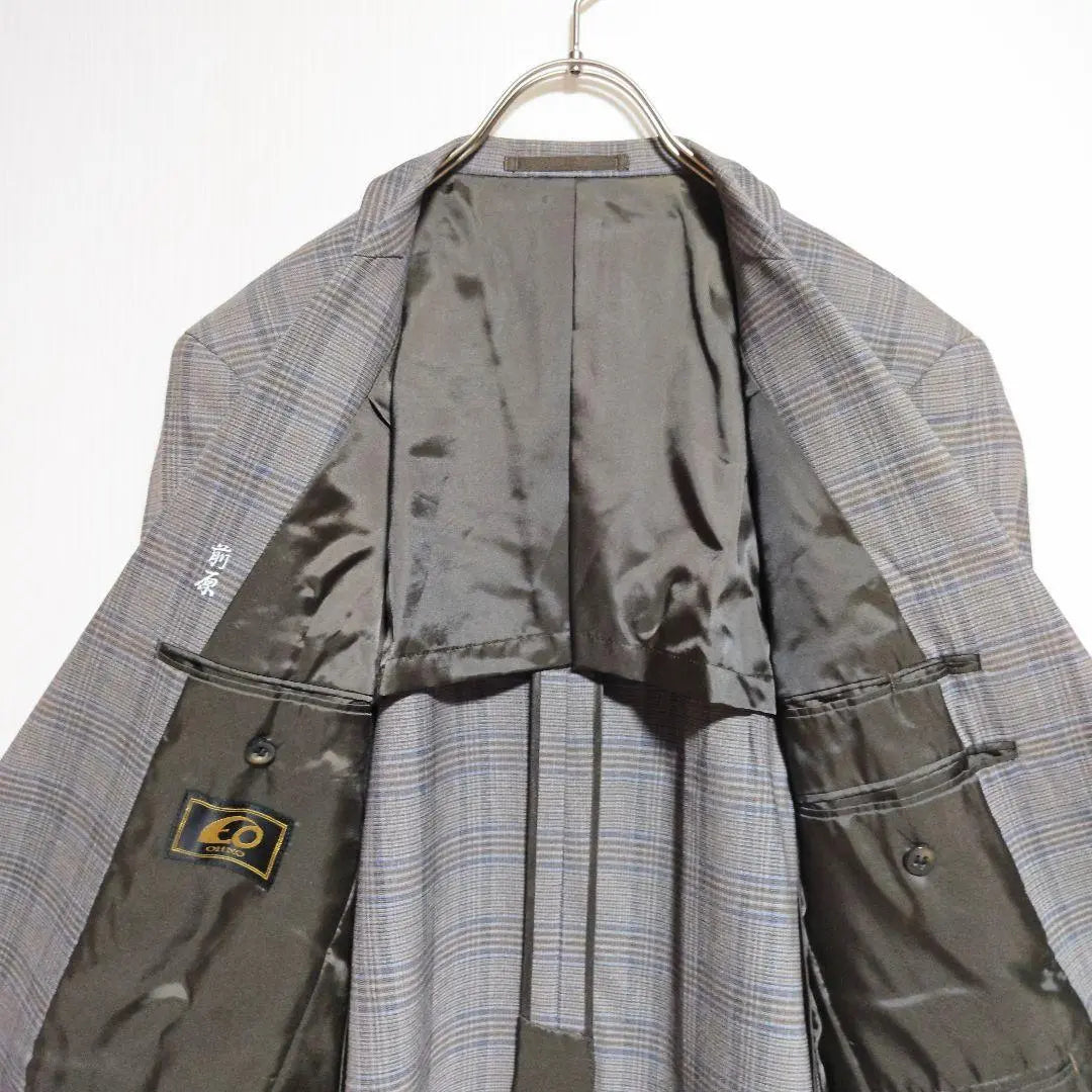 OHNO Jacket Business Jacket 60% Wool Glen Check Men's