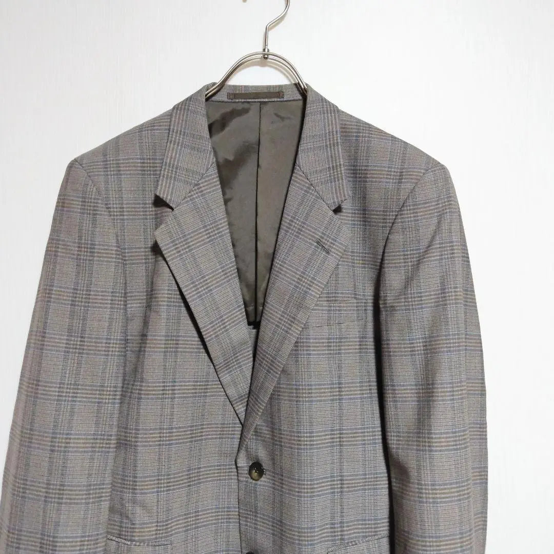 OHNO Jacket Business Jacket 60% Wool Glen Check Men's