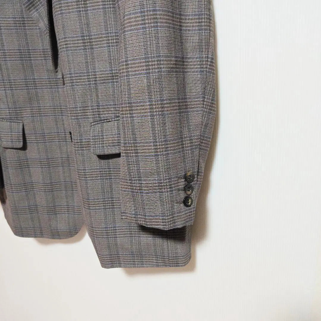 OHNO Jacket Business Jacket 60% Wool Glen Check Men's