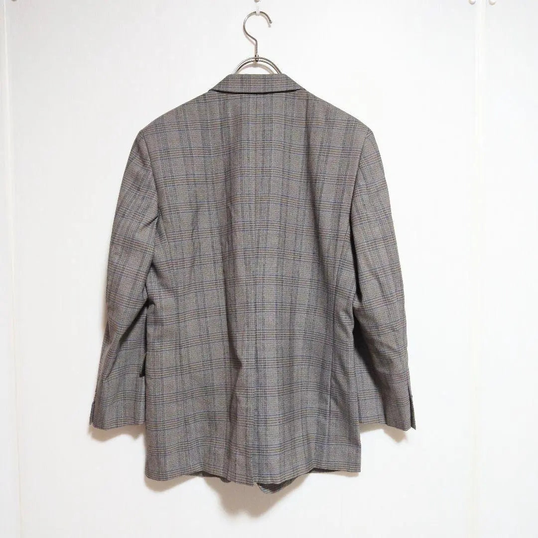 OHNO Jacket Business Jacket 60% Wool Glen Check Men's