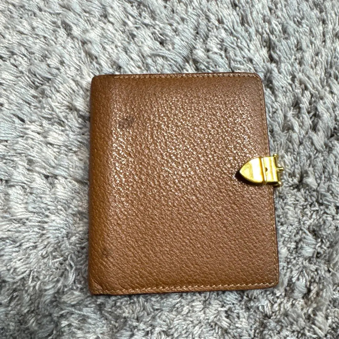 GUCCI Gucci Money Clip Leather Brown Gold Clip