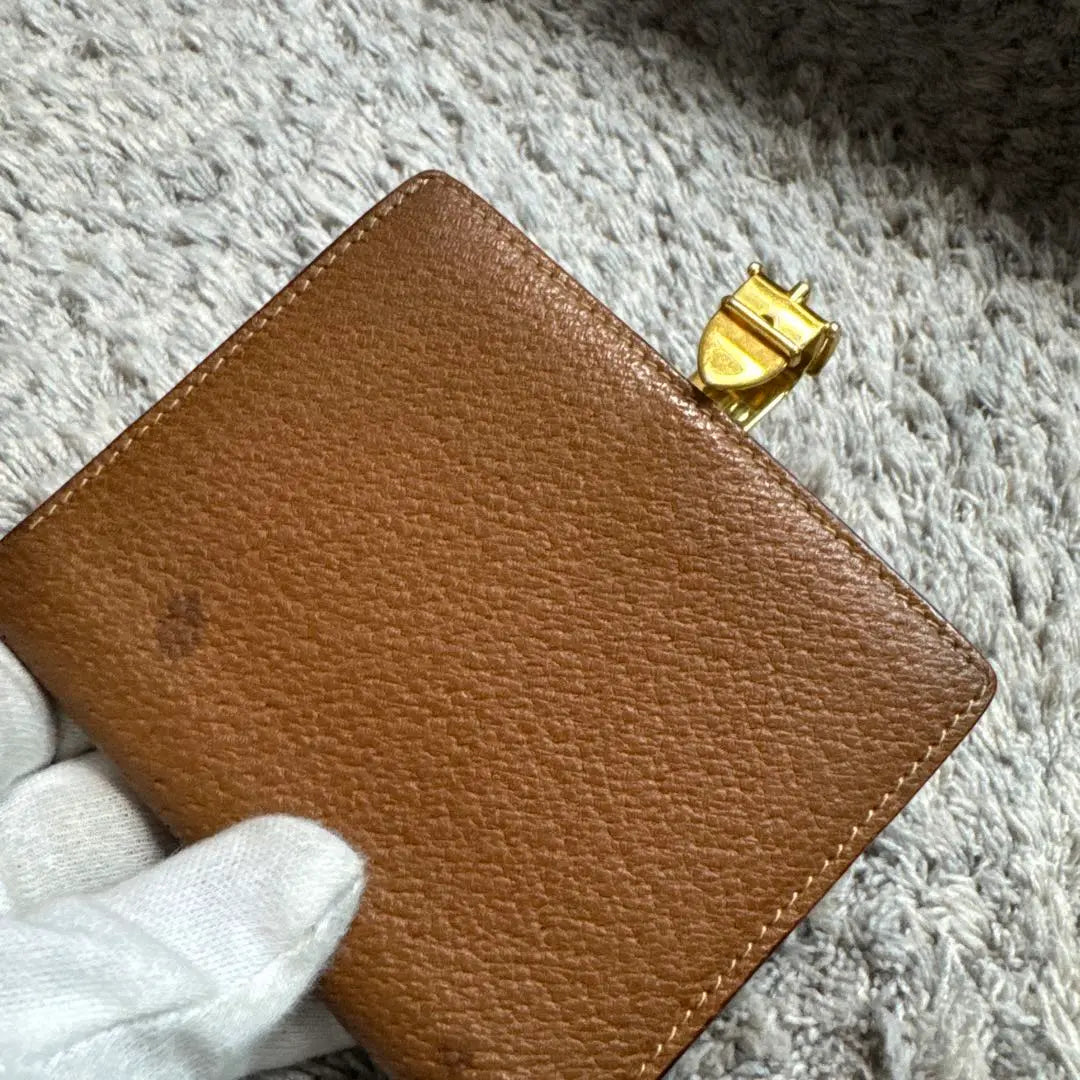 GUCCI Gucci Money Clip Leather Brown Gold Clip