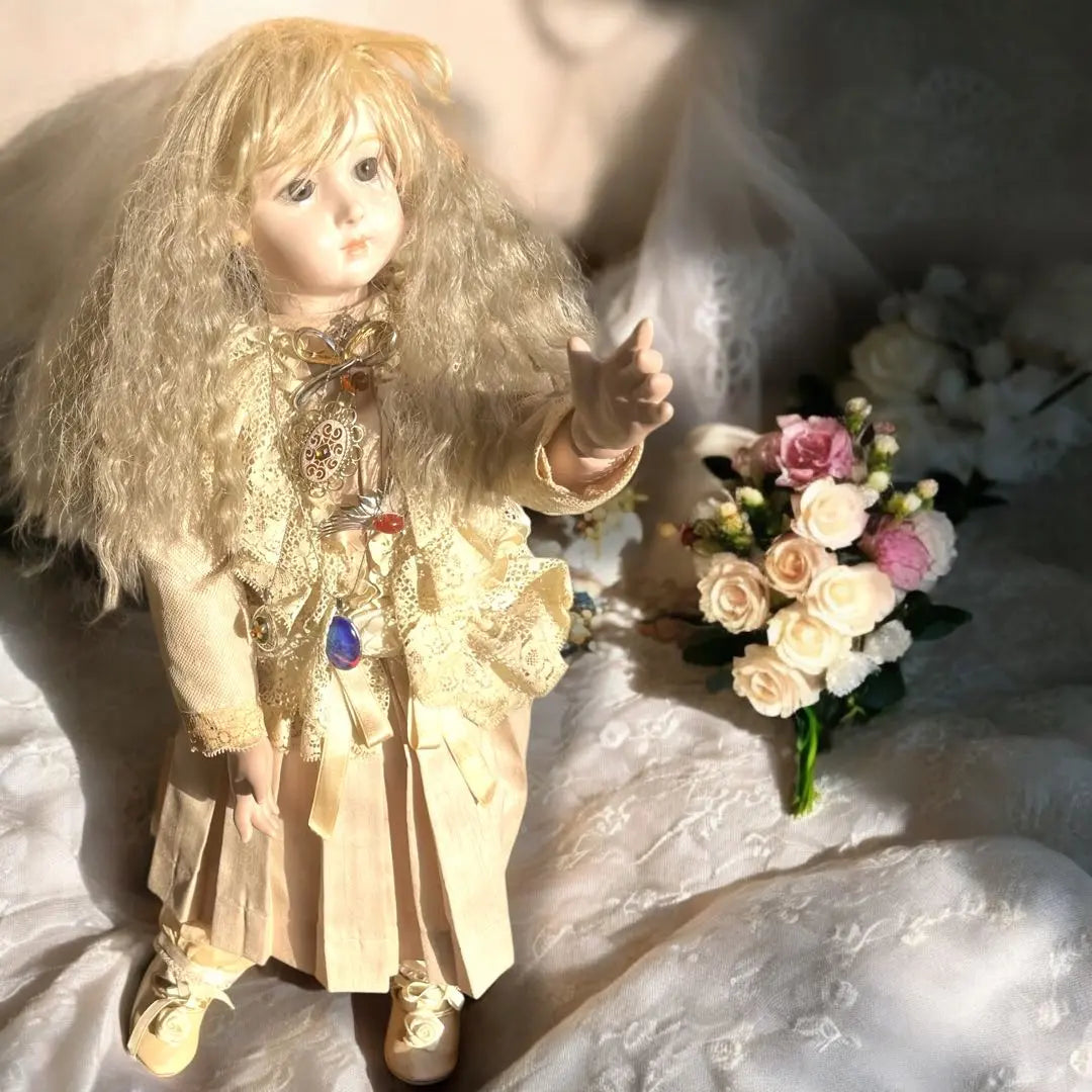 Bisque Doll Cara Larga Jumo Repro Jumo Riste Garantía con caja | ビスクドール ロングフェイスジュモー リプロ ジュモートリステ 保証書 箱付き