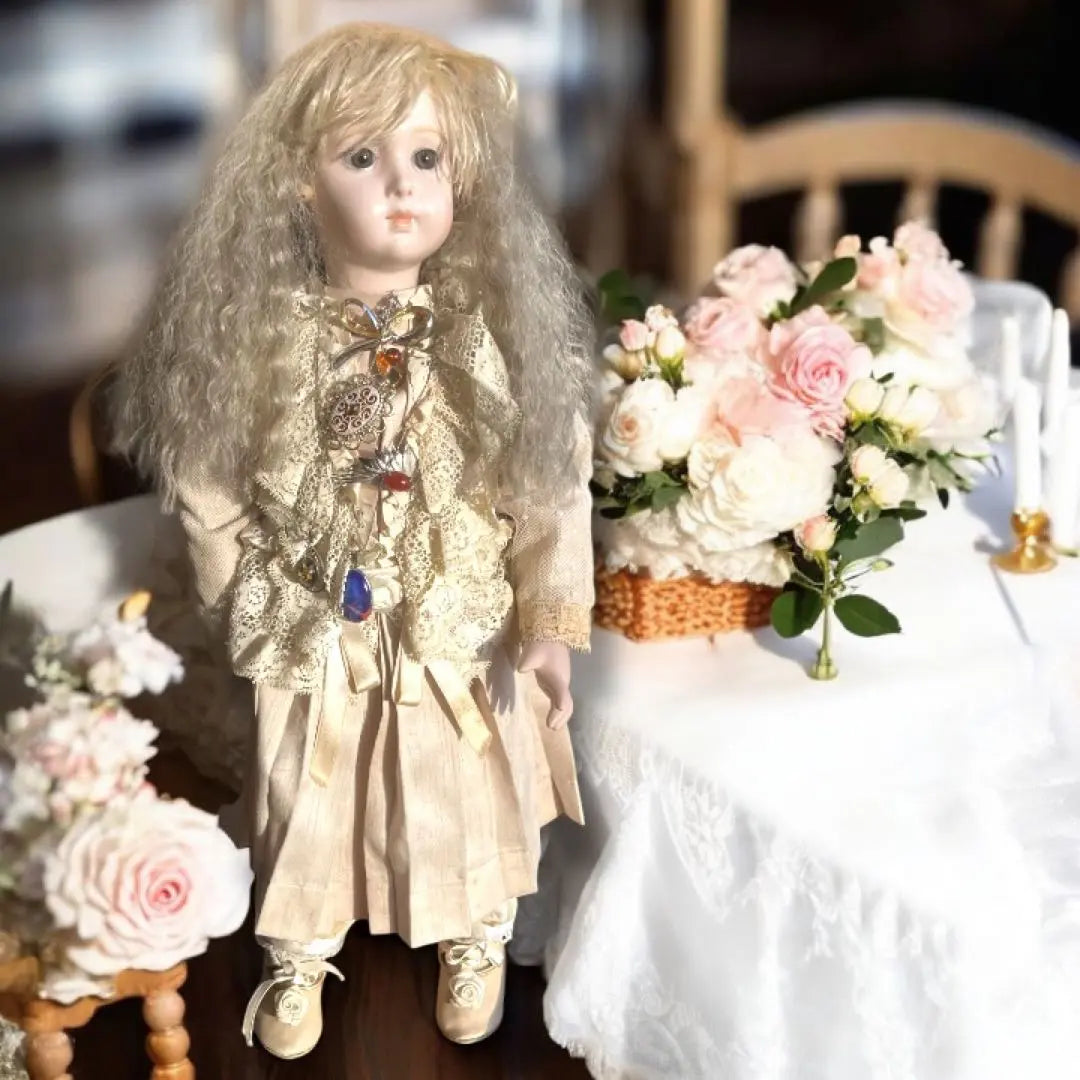 Bisque Doll Cara Larga Jumo Repro Jumo Riste Garantía con caja | ビスクドール ロングフェイスジュモー リプロ ジュモートリステ 保証書 箱付き