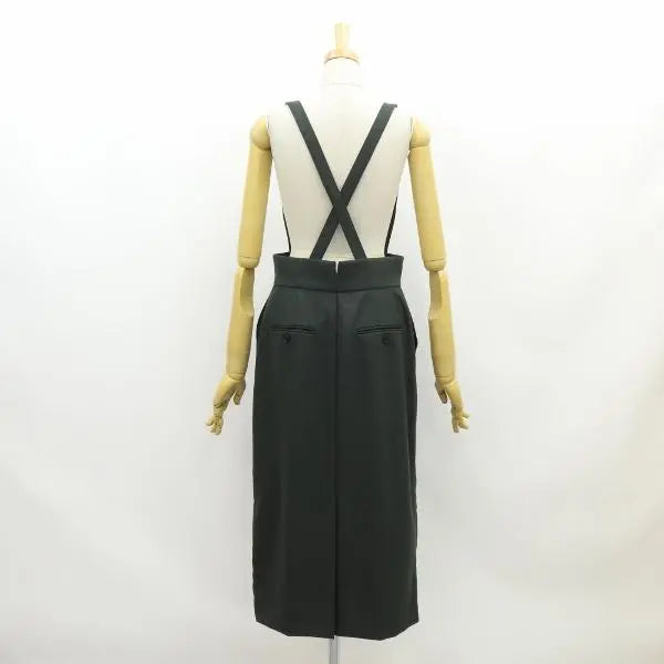 B4107■uncrave with suspenders wool blend skirt 1