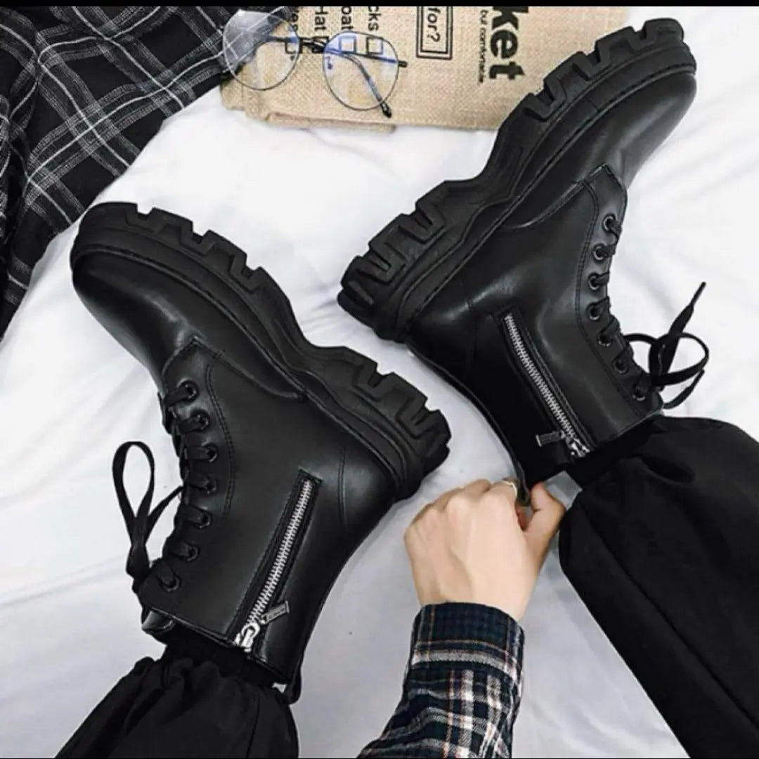 ! ! ¡Popularidad! ! Botas secretas de 26,0 cm botas con fondo grueso y cremallera lateral para hombre | ！！人気！！ 26.0cm シークレットブーツ 厚底ブーツ サイドジップ メンズ