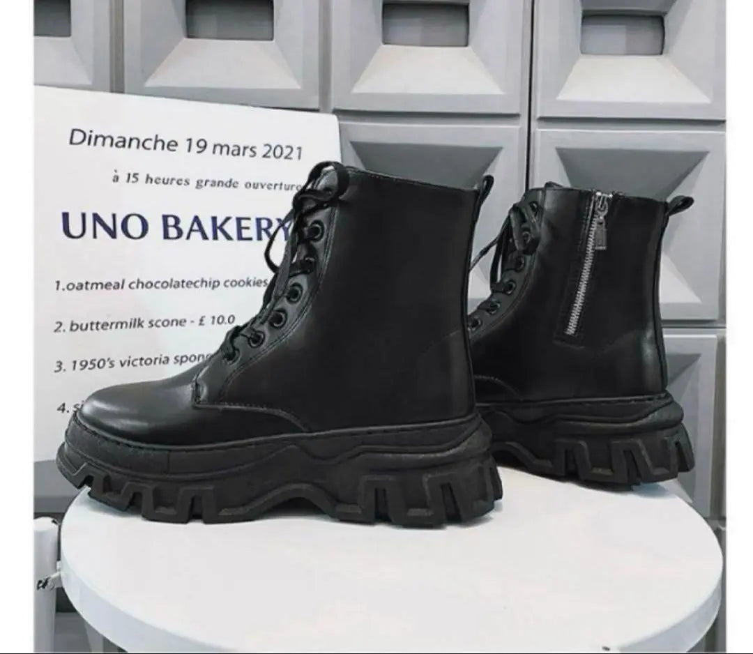 ! ! ¡Popularidad! ! Botas secretas de 26,0 cm botas con fondo grueso y cremallera lateral para hombre | ！！人気！！ 26.0cm シークレットブーツ 厚底ブーツ サイドジップ メンズ