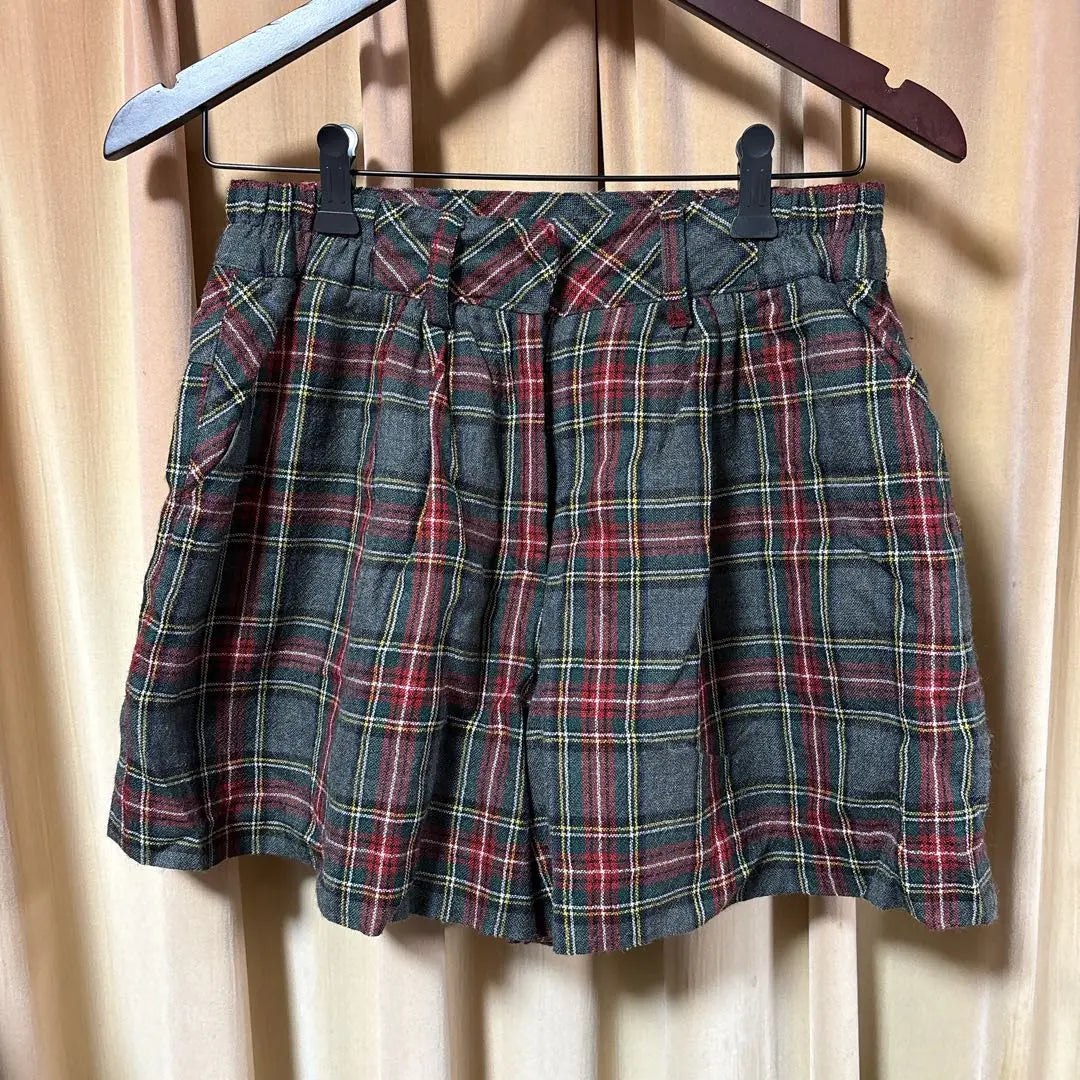 Women's Check Shorts Shorts Red Red Gray