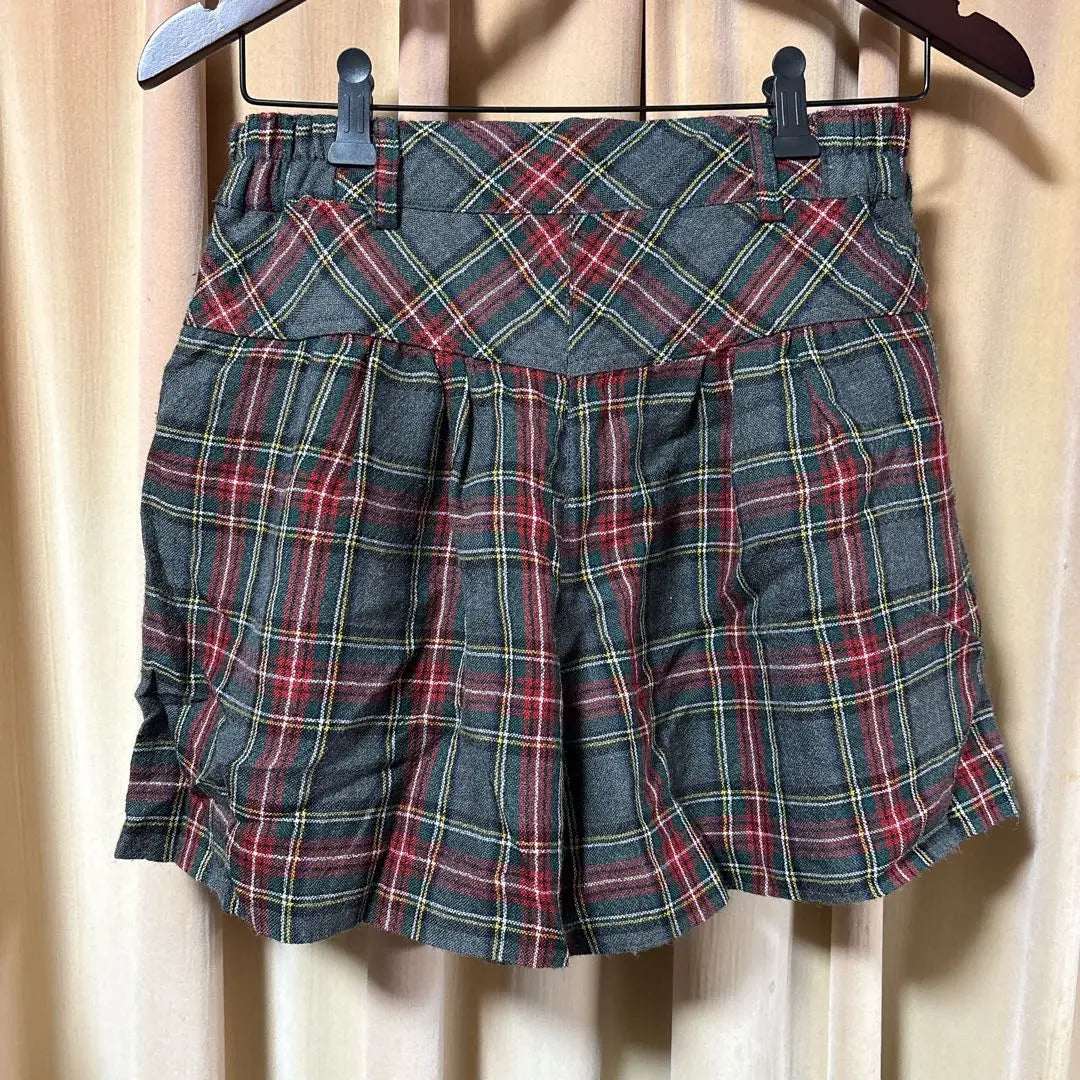 Women's Check Shorts Shorts Red Red Gray