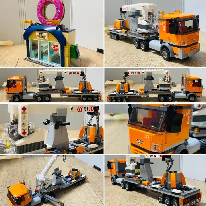 Lego (LEGO) Giant Crane Car is active! Opening of Donut Shop 60233 | レゴ(LEGO)シティ 巨大クレーン車が活躍!ドーナツショップの開店 60233