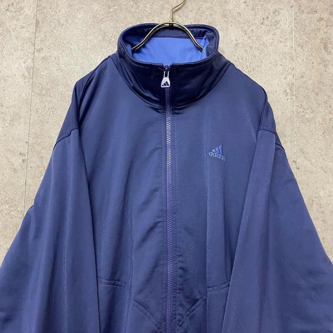 Chaqueta deportiva Adidas bordada en color raro, azul, talla XL para hombre