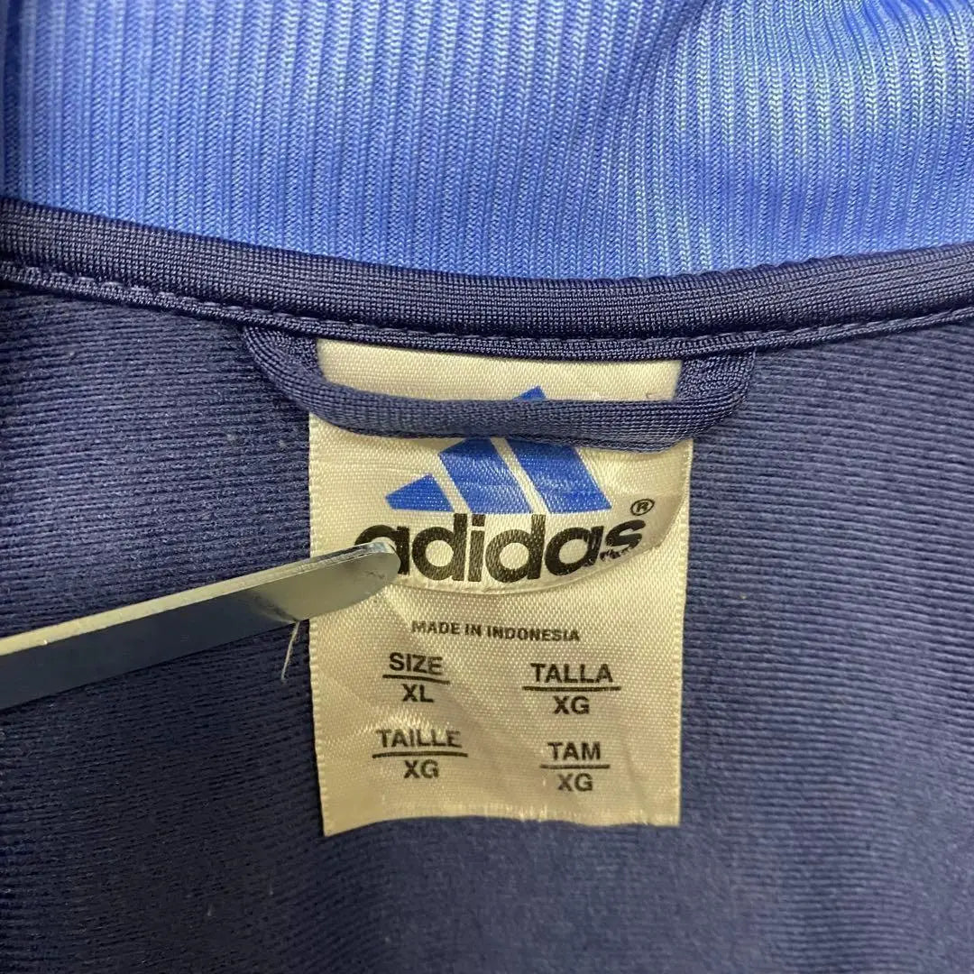 Chaqueta deportiva Adidas bordada en color raro, azul, talla XL para hombre