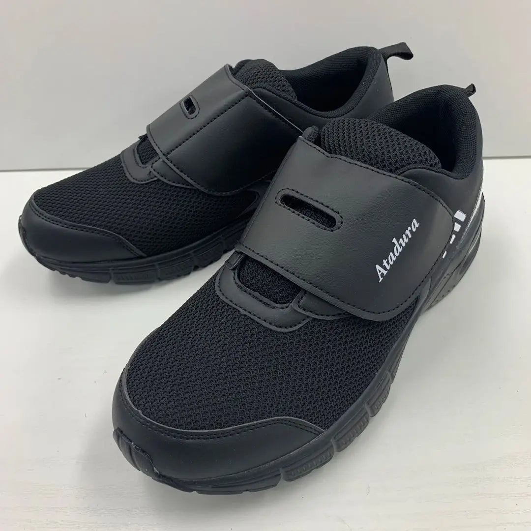 [New] 25.5cm￤Men's￤Air sole￤Magic tape sneakers￤Black