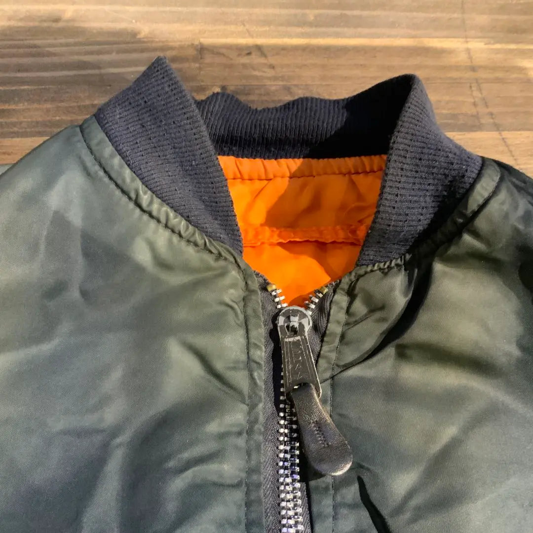 Alpha Industries MA-1 flight jacket replica used clothing Moss