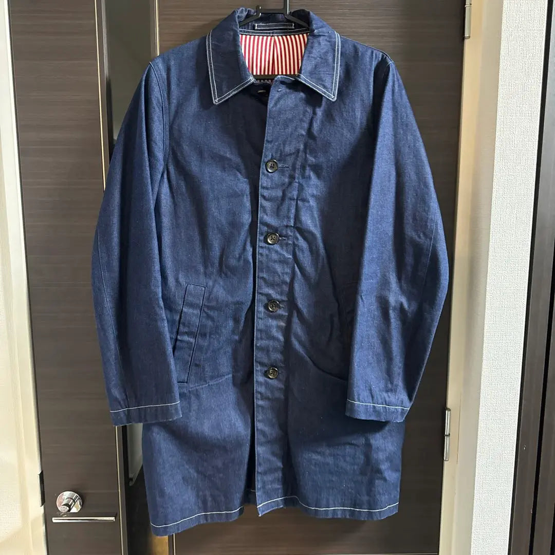 wacko maria denim trench coat