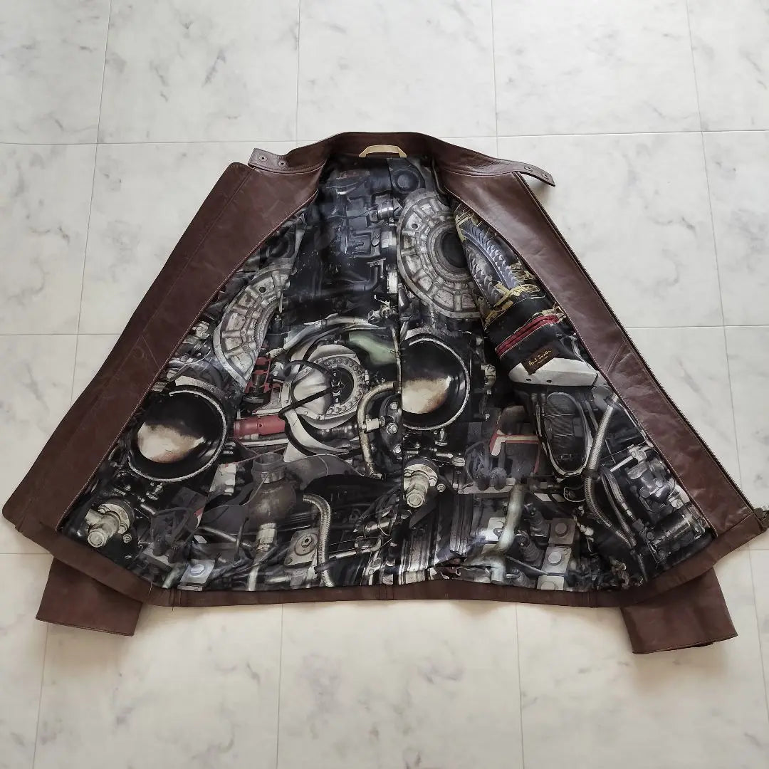 Top-class Paul Smith Collection Single Rider Jacket Brown XL