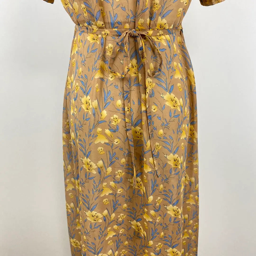 Beautiful condition mystic long shirt dress, all-over pattern, floral pattern, sheer