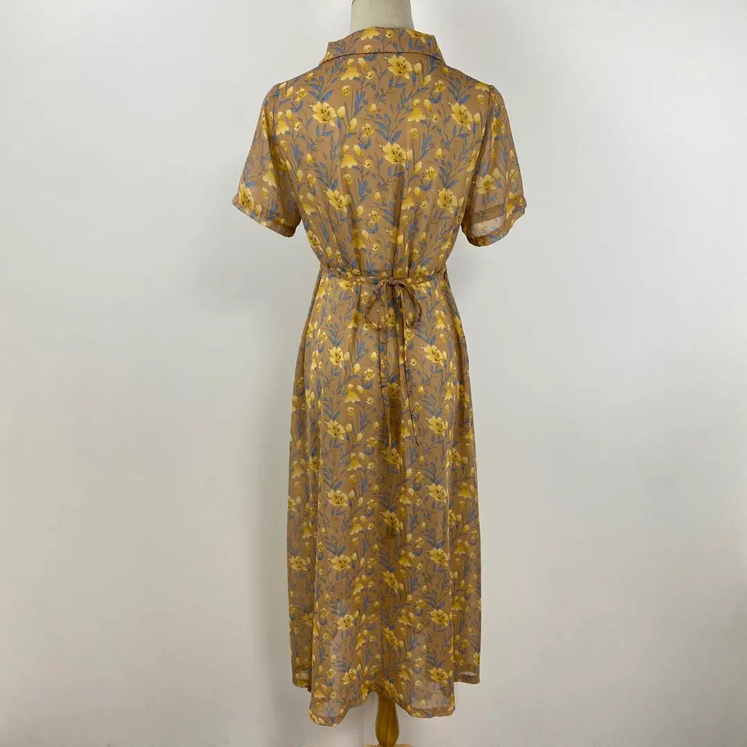 Beautiful condition mystic long shirt dress, all-over pattern, floral pattern, sheer