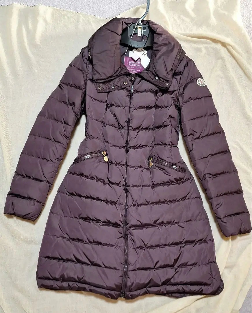 MONCLER Flamette Purple Long Down Jacket