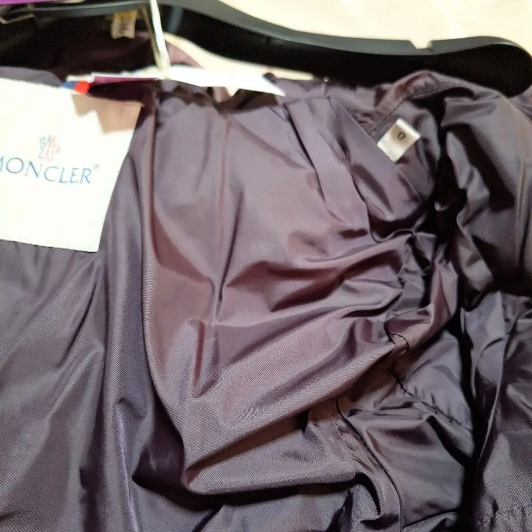 MONCLER Flamette Purple Long Down Jacket