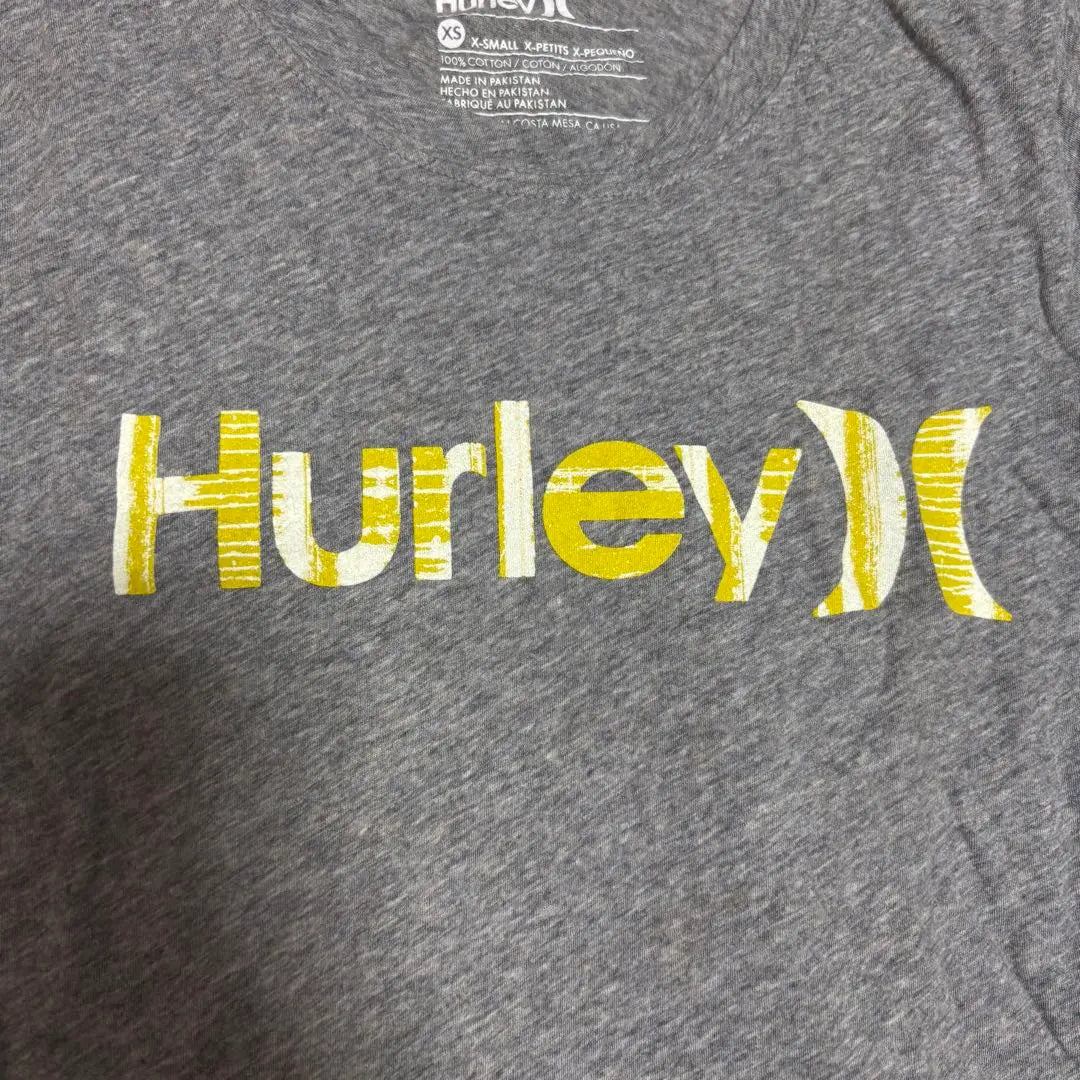 Unused ♡ tagged Hurley Grey T-shirt XS Yellow White