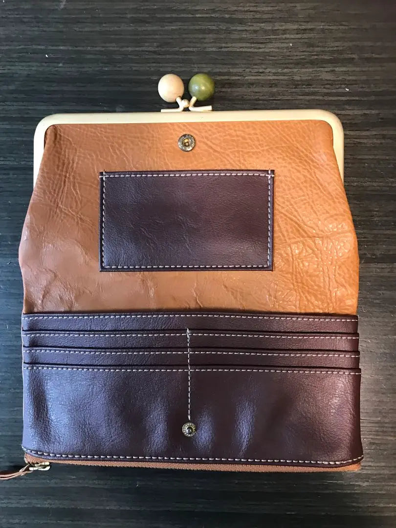 Zucchero Fillate Gamaguchi Leather Wallet for Sakuramon