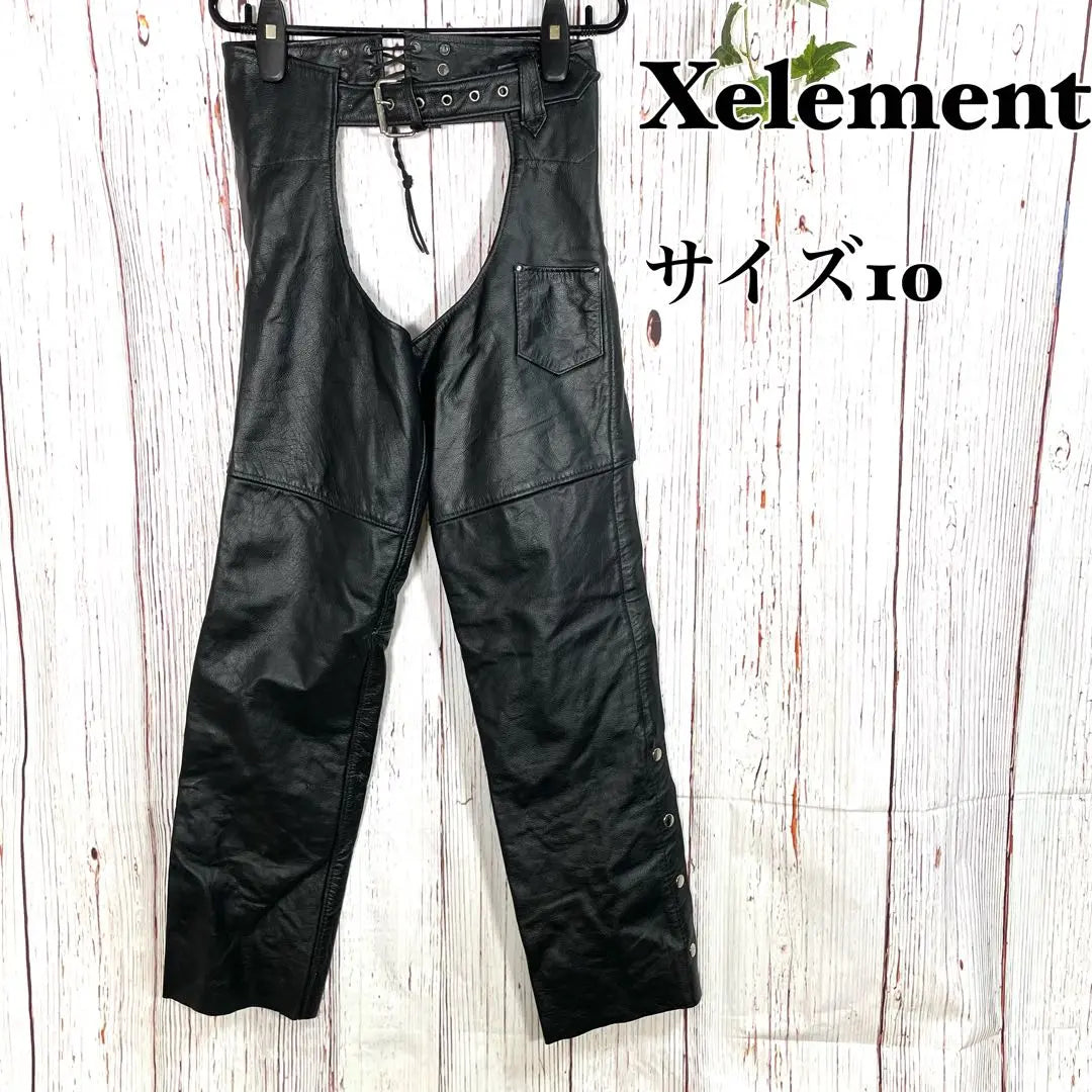 [Popular] Pantalones de cuero Xelement Leather Chaps para bicicleta, color negro