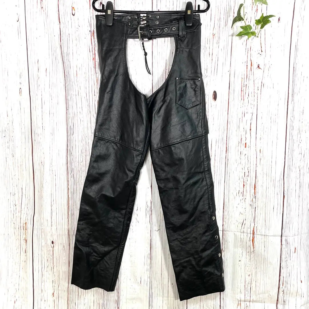 [Popular] Xelement Leather Chaps Leather Pants Bike Black