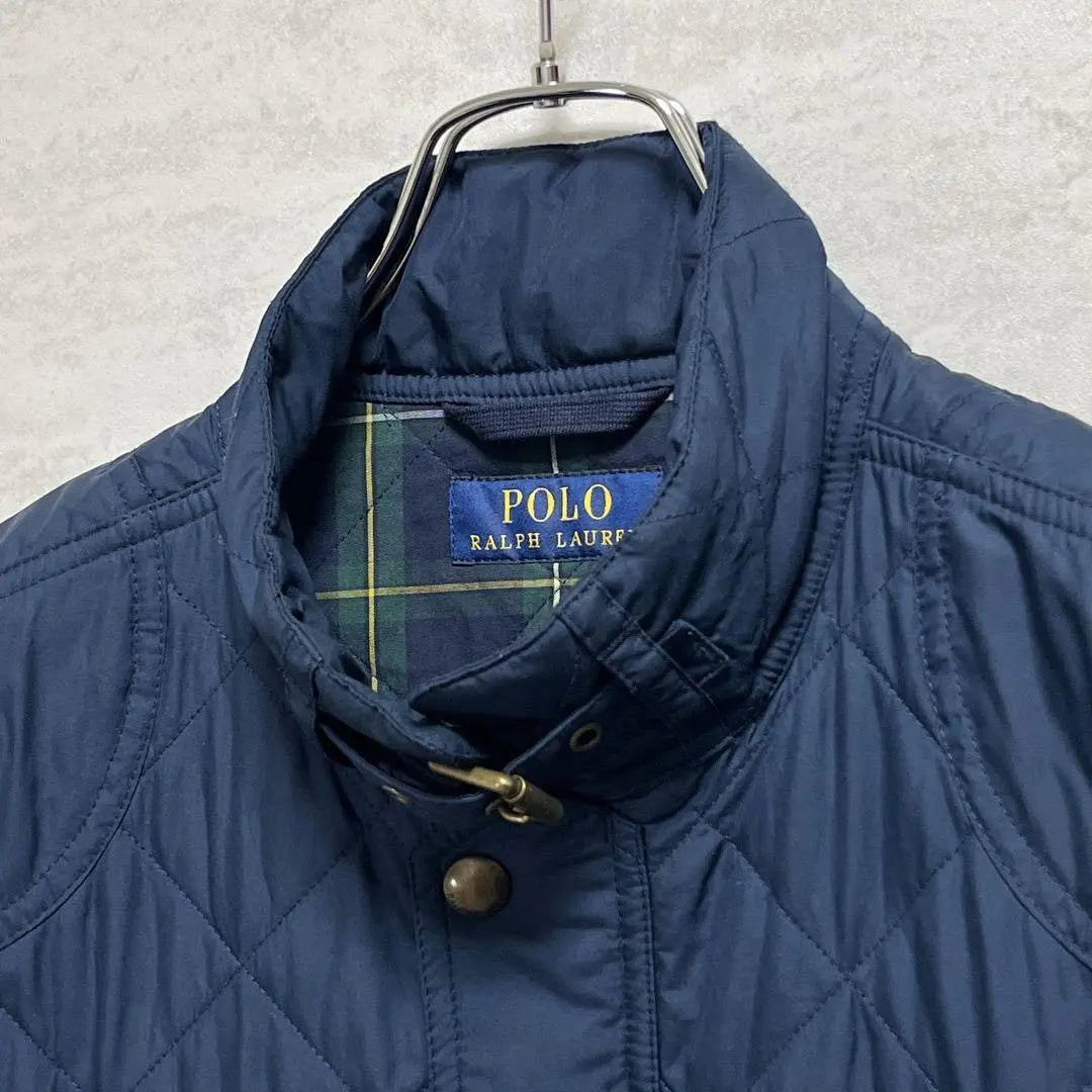 Polo Ralph Lauren quilted vest/padded/navy/black watch | 美品『ポロラルフローレン』キルティングベスト/中綿/ネイビー/ブラックウォッチ