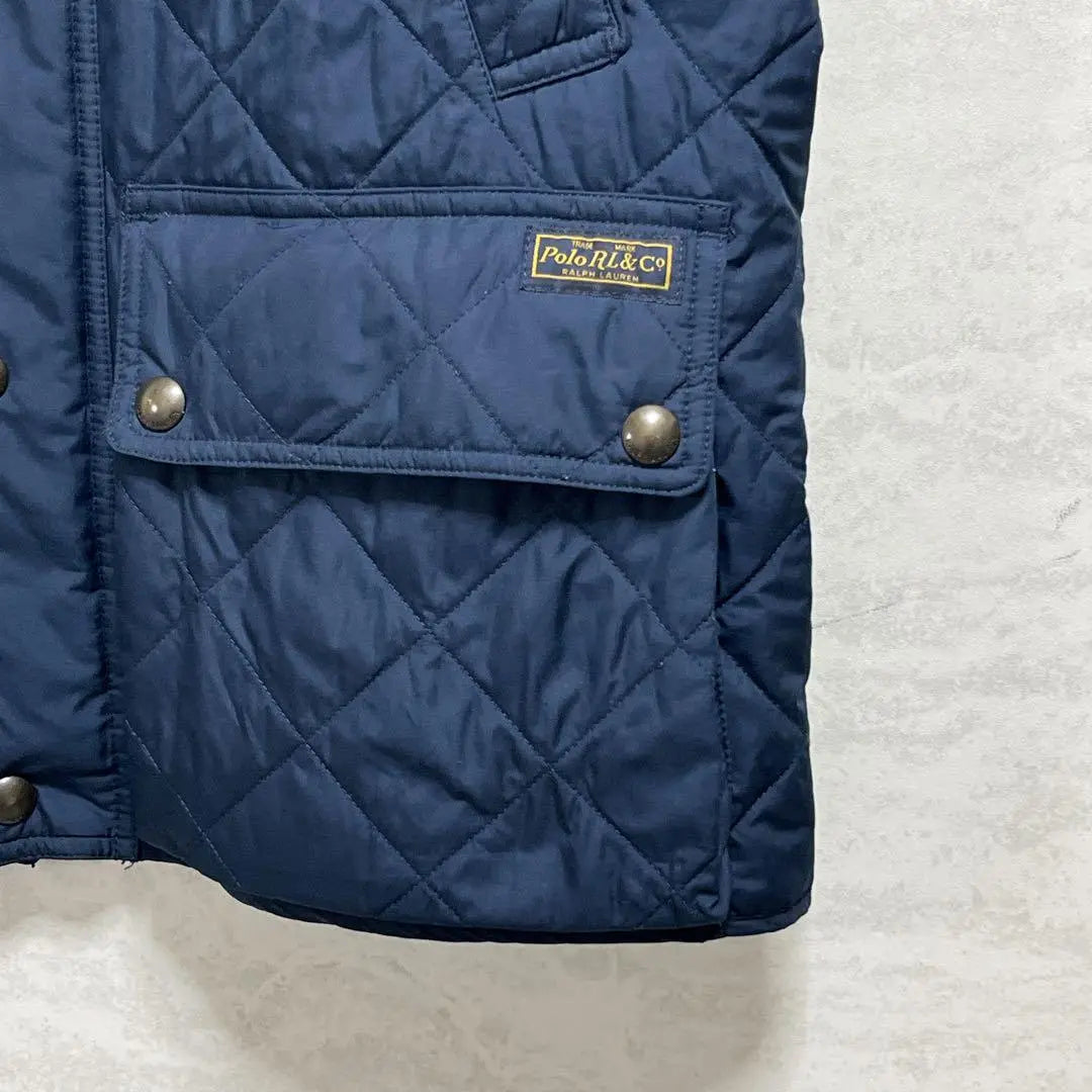 Polo Ralph Lauren quilted vest/padded/navy/black watch | 美品『ポロラルフローレン』キルティングベスト/中綿/ネイビー/ブラックウォッチ