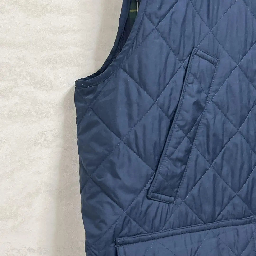 Polo Ralph Lauren quilted vest/padded/navy/black watch | 美品『ポロラルフローレン』キルティングベスト/中綿/ネイビー/ブラックウォッチ