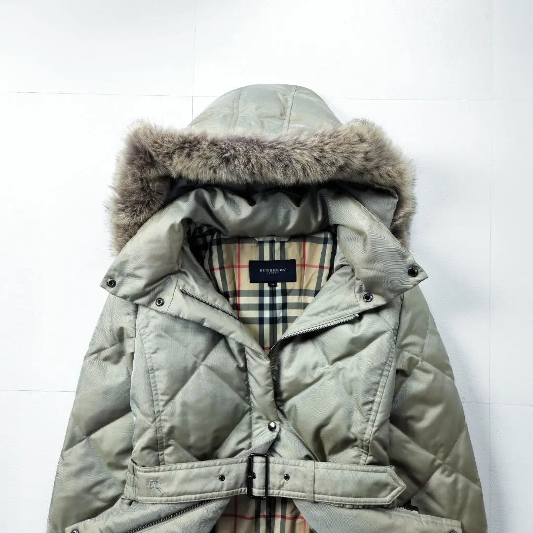 [Como nuevo] Chaqueta acolchada Burberry London Greige Down Fox