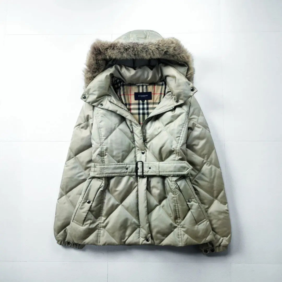 [Like new] Burberry London Greige Down Fox Quilted