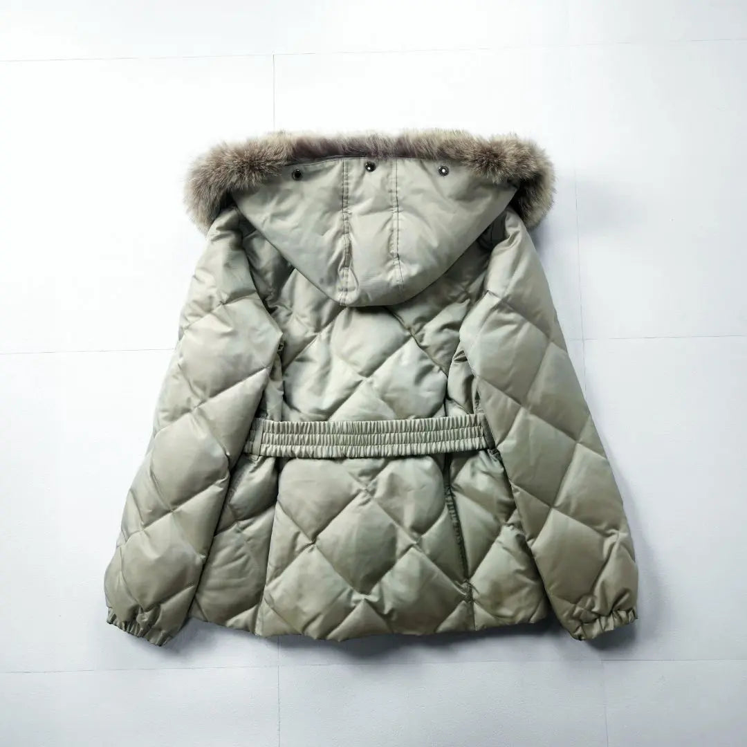 [Like new] Burberry London Greige Down Fox Quilted