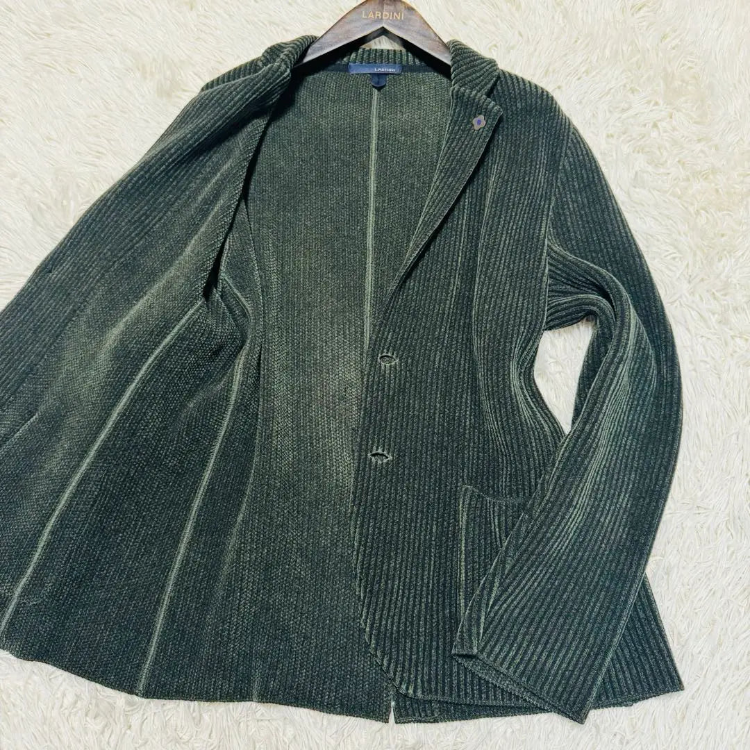 Superb condition LARDINI tailored jacket equivalent to XL green men's | 極美品 LARDINI テーラードジャケット XL相当 緑 グリーン メンズ