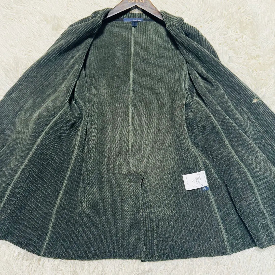 Superb condition LARDINI tailored jacket equivalent to XL green men's | 極美品 LARDINI テーラードジャケット XL相当 緑 グリーン メンズ