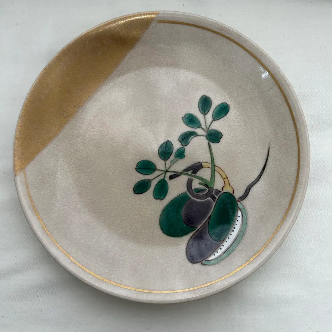 ◉ Only today◉Kutani Sakaeyama Picture Change 5 Plates Retro