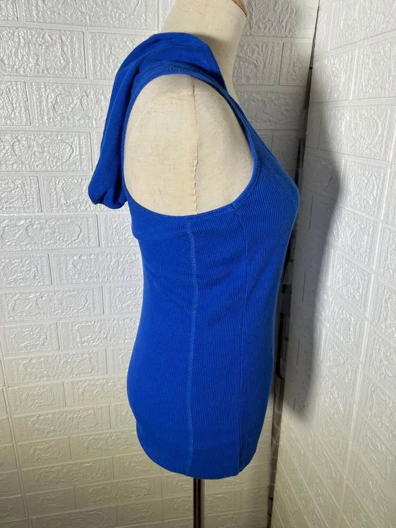 Shake Shake Hoodie Tank Top (F) Blue Sleeveless Hood Blue