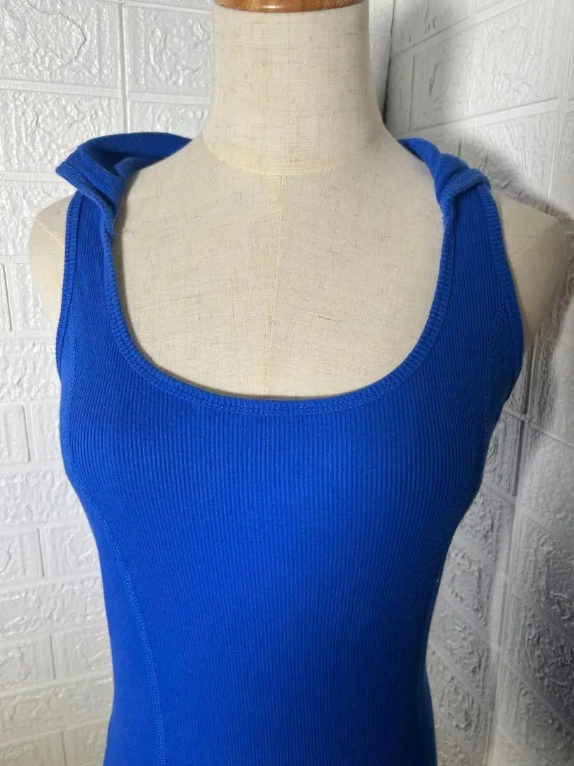 Shake Shake Hoodie Tank Top (F) Blue Sleeveless Hood Blue