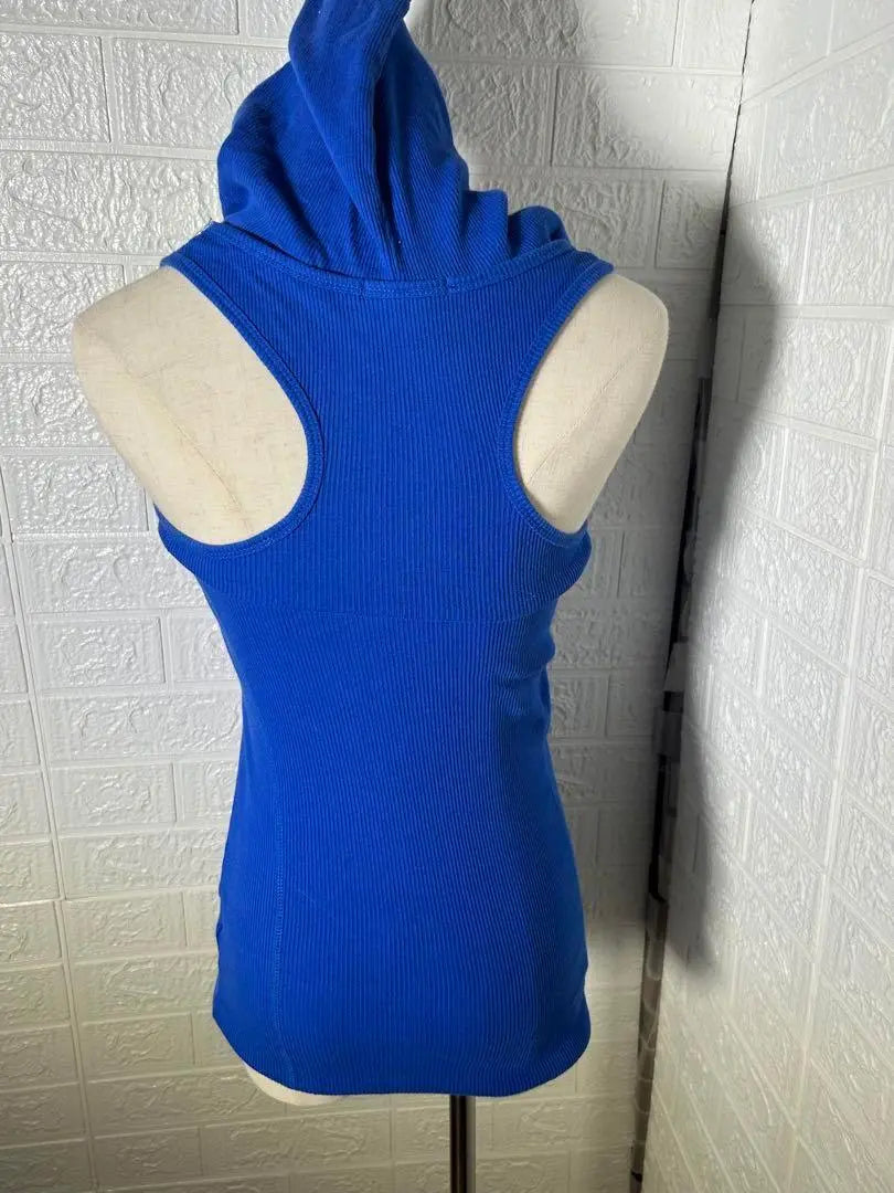 Shake Shake Hoodie Tank Top (F) Blue Sleeveless Hood Blue