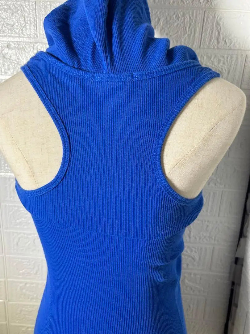 Shake Shake Hoodie Tank Top (F) Blue Sleeveless Hood Blue