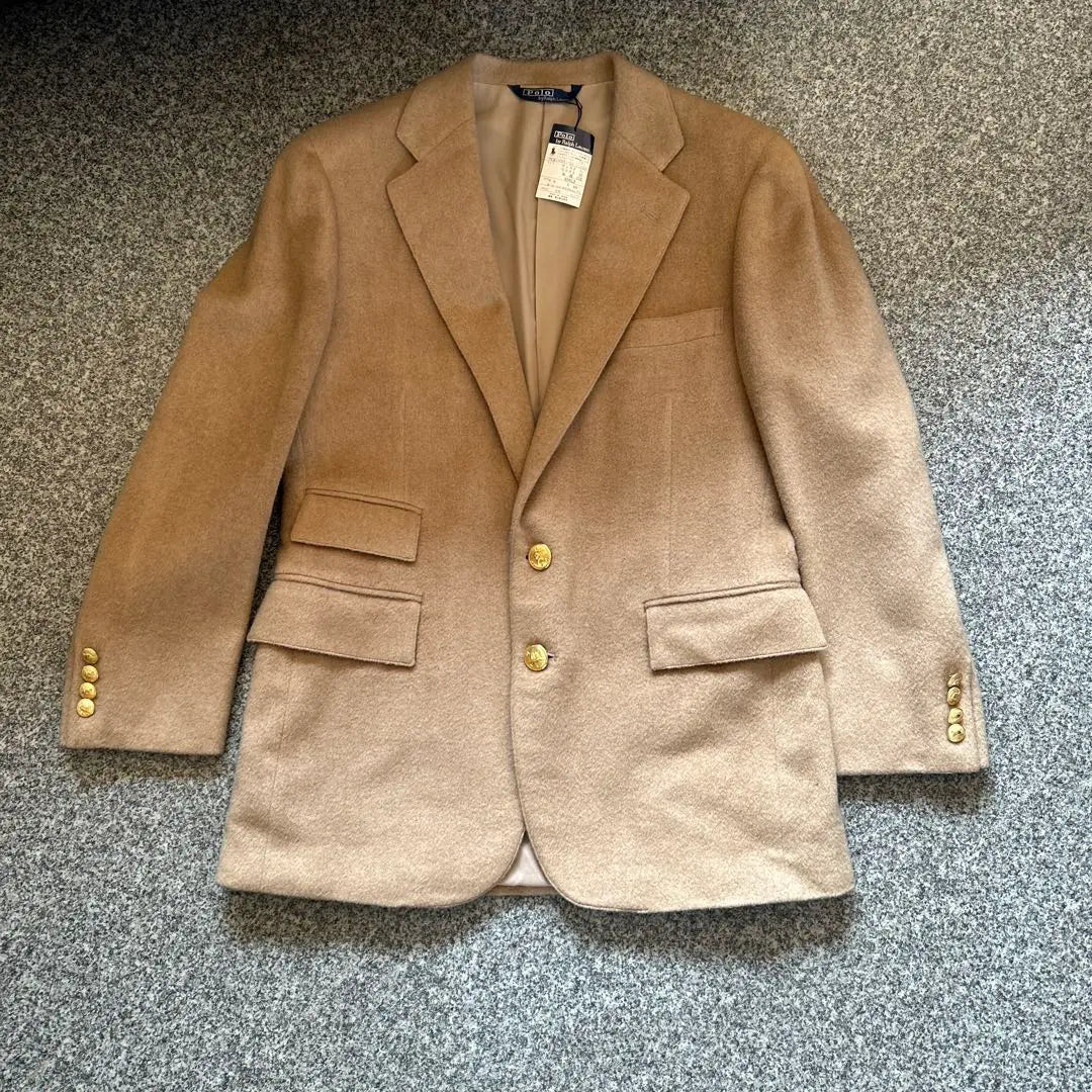 1980s unused Polo Ralph Lauren gold button tailored jacket