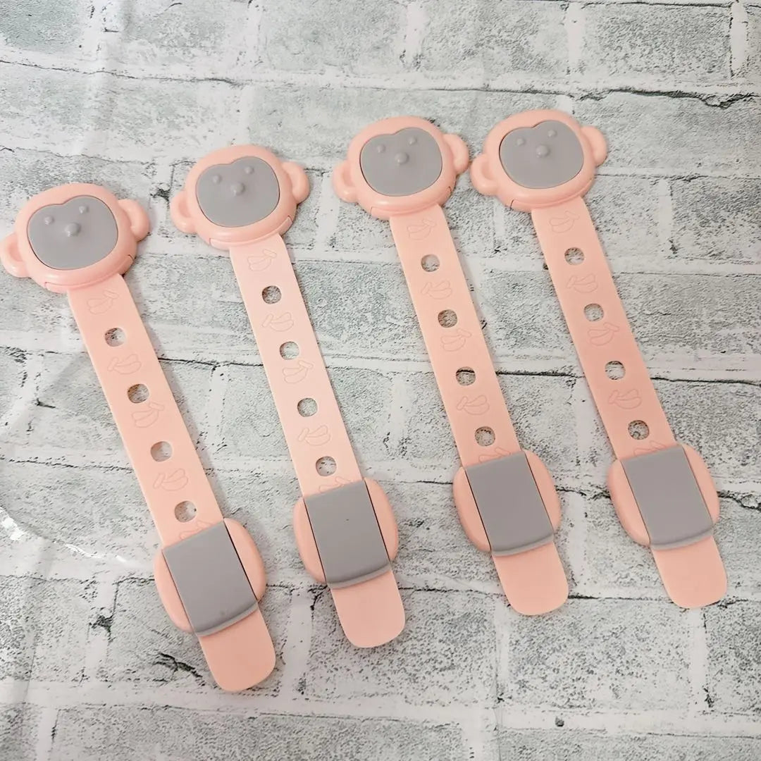 Baby Guard Child Lock Cabinet Lock Set of 4 Pink