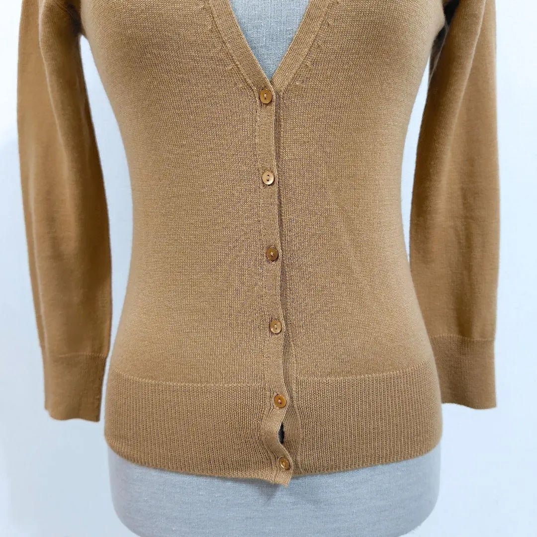 [Good condition✨] Inedo long sleeve thin V-neck cardigan brown 9 adjustable wear