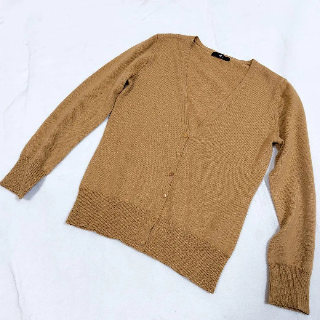 [Good condition✨] Inedo long sleeve thin V-neck cardigan brown 9 adjustable wear